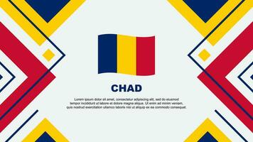 Chad Flag Abstract Background Design Template. Chad Independence Day Banner Wallpaper Vector Illustration. Chad Illustration