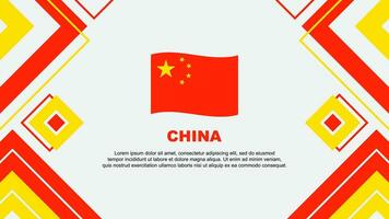 China Flag Abstract Background Design Template. China Independence Day Banner Wallpaper Vector Illustration. China Background