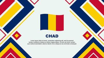 Chad Flag Abstract Background Design Template. Chad Independence Day Banner Wallpaper Vector Illustration. Chad Flag