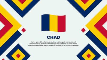 Chad Flag Abstract Background Design Template. Chad Independence Day Banner Wallpaper Vector Illustration. Chad Template