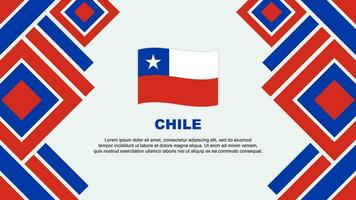 Chile Flag Abstract Background Design Template. Chile Independence Day Banner Wallpaper Vector Illustration. Chile