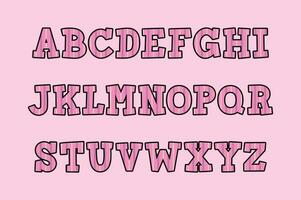 Versatile Collection of Pink Line Alphabet Letters for Various Uses vector