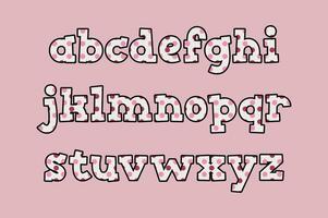 Versatile Collection of Pink Dots Alphabet Letters for Various Uses vector