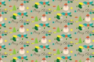 Merry christmas and happy new year pattern background vector