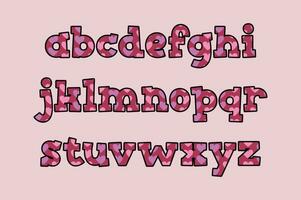 versátil colección de amor amor alfabeto letras para varios usos vector