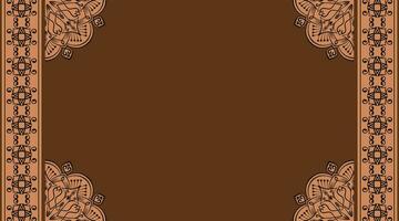 brown and black abstract background, with ornamental mandala vector