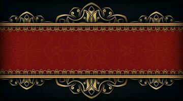 Luxury background with golden mandala ornament vector