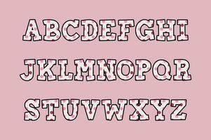 versátil colección de rosado puntos alfabeto letras para varios usos vector