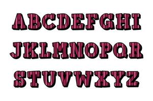 Versatile Collection of Pink Line Alphabet Letters for Various Uses vector