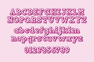 versátil colección de enamorado números y alfabeto letras para varios usos vector