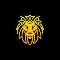 minimalista león logo vector