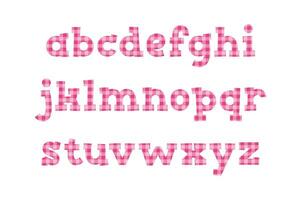 Versatile Collection of Pink Plaid Alphabet Letters for Various Uses vector