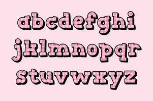 versátil colección de rosado tartán alfabeto letras para varios usos vector