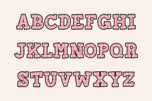 Versatile Collection of Pink Plaid Alphabet Letters for Various Uses vector