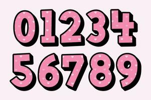 Versatile Collection of Sweet Heart Numbers for Various Uses vector