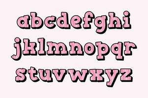 versátil colección de rosado armonía alfabeto letras para varios usos vector