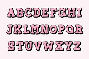 Versatile Collection of Pink Harmony Alphabet Letters for Various Uses vector