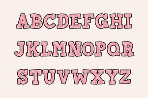 Versatile Collection of Pink Harmony Alphabet Letters for Various Uses vector