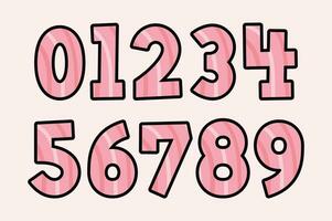 Versatile Collection of Pink Harmony Numbers for Various Uses vector