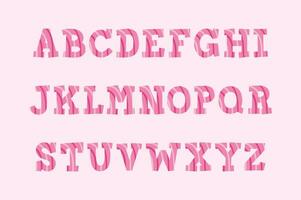 Versatile Collection of Pink Harmony Alphabet Letters for Various Uses vector