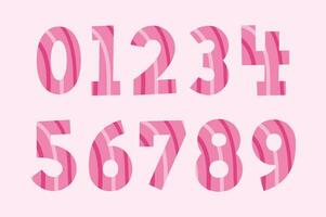 Versatile Collection of Pink Harmony Numbers for Various Uses vector