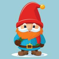 Gnome Dwarf Christmas Illustration vector