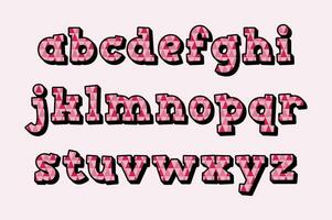 Versatile Collection of Pink Zigs Alphabet Letters for Various Uses vector