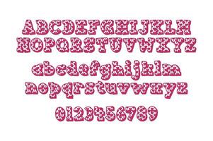 Versatile Collection of Valentine Numbers and Alphabet Letters for Various Uses vector
