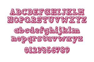 Versatile Collection of Valentine Numbers and Alphabet Letters for Various Uses vector