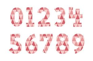 versátil colección de rosado zigzagueos números para varios usos vector