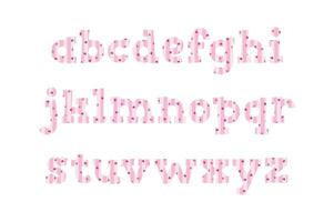 Versatile Collection of Sweetheart Alphabet Letters for Various Uses vector