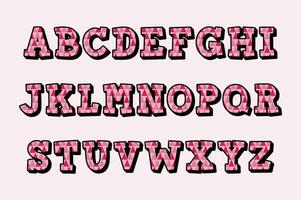 Versatile Collection of Pink Zigs Alphabet Letters for Various Uses vector