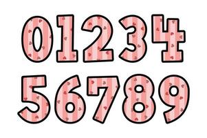 Versatile Collection of Sweetheart Numbers for Various Uses vector
