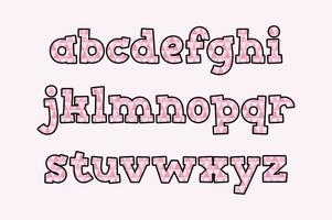versátil colección de rosado zigzagueos alfabeto letras para varios usos vector
