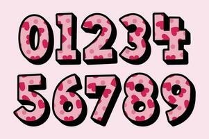 Versatile Collection of Love Story Numbers for Various Uses vector