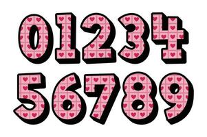 Versatile Collection of Lovely Numbers for Various Uses vector