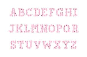 Versatile Collection of Sweetheart Alphabet Letters for Various Uses vector