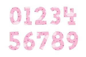 Versatile Collection of Love Cloud Numbers for Various Uses vector