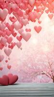 AI generated Beautiful vertical background for Valentine's Day photo