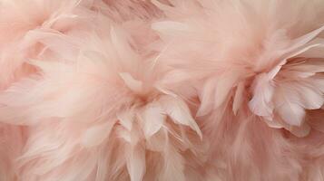 AI generated Delicate Peach Feathers in Soft Abstract Ethereal Texture. photo