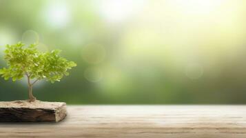 ai generado sereno bonsai árbol simbolizando paz y natural balance. foto