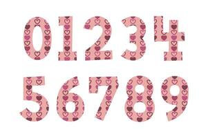 versátil colección de romance números para varios usos vector