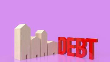 The image for Household debt or property concept 3d rendering. photo