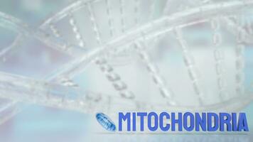 The Mitochondria for sci or health concept 3d rendering photo