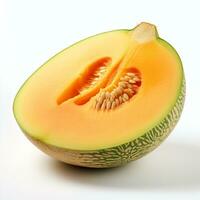 AI generated cantaloupe melon real photo photorealistic stock