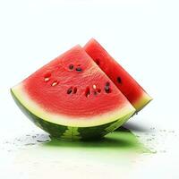 AI generated High resolution Photo of watermelon on white background