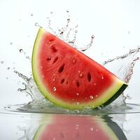 AI generated High resolution Photo of watermelon on white background