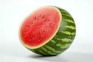 AI generated High resolution Photo of watermelon on white background