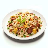 AI generated indonesian fried rice real photo photorealistic