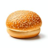 AI generated hamburger bun real photo photorealistic stock photo